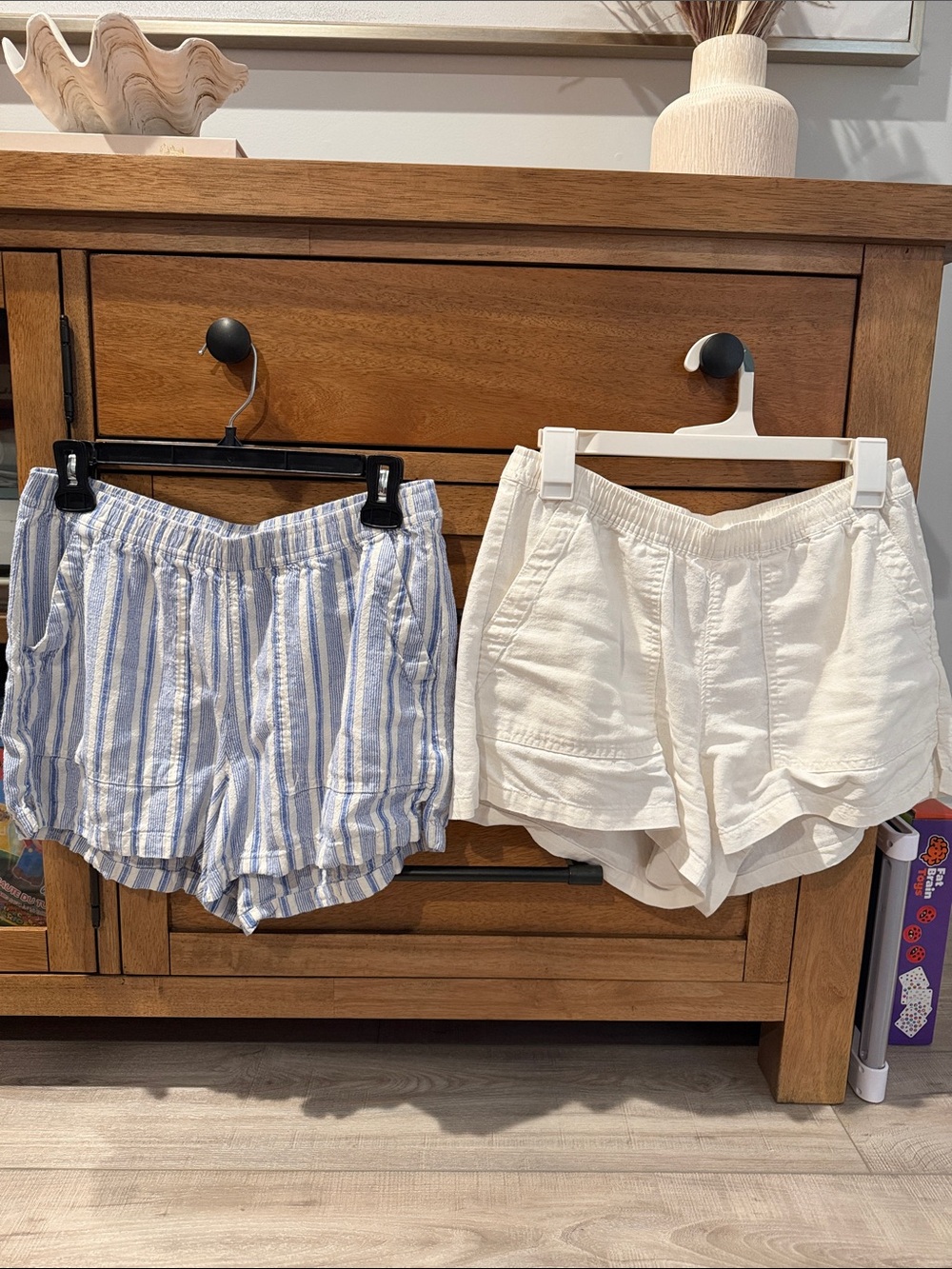 University Thread Relaxed Fit Shorts- Women S- Blue/White Stripe & White